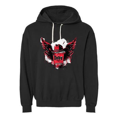 Toby Red Solo Cup Summer Drinking Garment-Dyed Fleece Hoodie