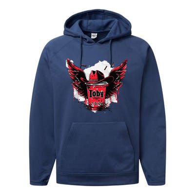 Toby Red Solo Cup Summer Drinking Performance Fleece Hoodie