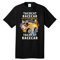 Tacocat Racecar Spelled Backwards Funny Mexican Car Taco Cat Tall T-Shirt