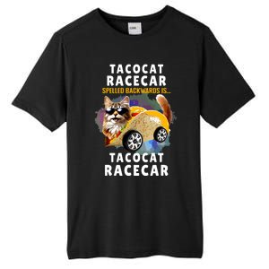 Tacocat Racecar Spelled Backwards Funny Mexican Car Taco Cat Tall Fusion ChromaSoft Performance T-Shirt