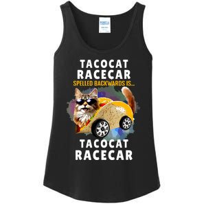 Tacocat Racecar Spelled Backwards Funny Mexican Car Taco Cat Ladies Essential Tank