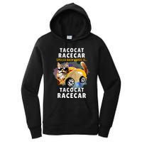 Tacocat Racecar Spelled Backwards Funny Mexican Car Taco Cat Women's Pullover Hoodie