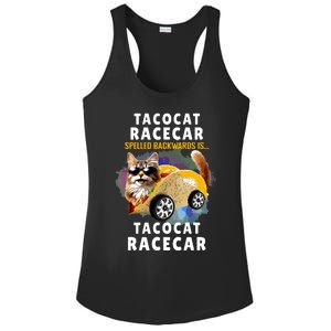 Tacocat Racecar Spelled Backwards Funny Mexican Car Taco Cat Ladies PosiCharge Competitor Racerback Tank