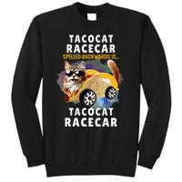 Tacocat Racecar Spelled Backwards Funny Mexican Car Taco Cat Tall Sweatshirt