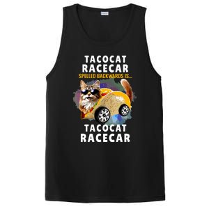 Tacocat Racecar Spelled Backwards Funny Mexican Car Taco Cat PosiCharge Competitor Tank