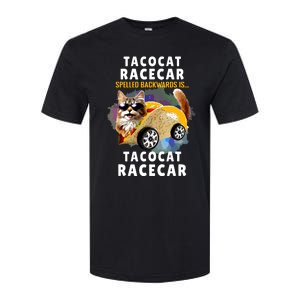 Tacocat Racecar Spelled Backwards Funny Mexican Car Taco Cat Softstyle CVC T-Shirt