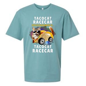 Tacocat Racecar Spelled Backwards Funny Mexican Car Taco Cat Sueded Cloud Jersey T-Shirt