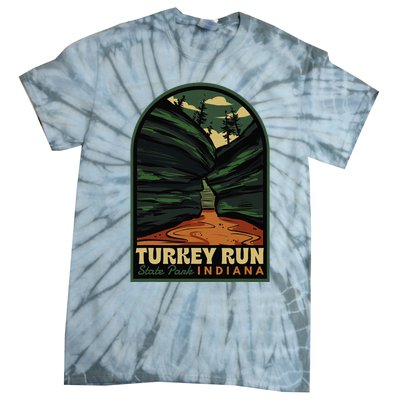 Turkey Run State Park Indiana Vintage Badge Tie-Dye T-Shirt