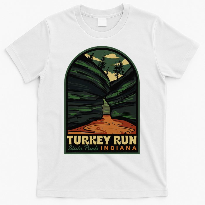 Turkey Run State Park Indiana Vintage Badge T-Shirt