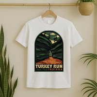 Turkey Run State Park Indiana Vintage Badge T-Shirt