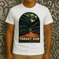 Turkey Run State Park Indiana Vintage Badge T-Shirt