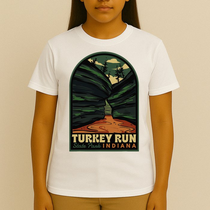 Turkey Run State Park Indiana Vintage Badge T-Shirt