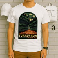 Turkey Run State Park Indiana Vintage Badge T-Shirt