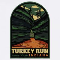 Turkey Run State Park Indiana Vintage Badge Button