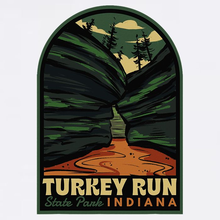 Turkey Run State Park Indiana Vintage Badge Button