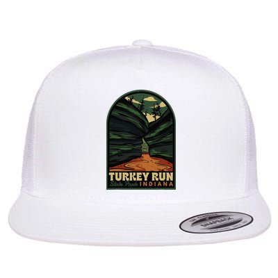 Turkey Run State Park Indiana Vintage Badge Flat Bill Trucker Hat