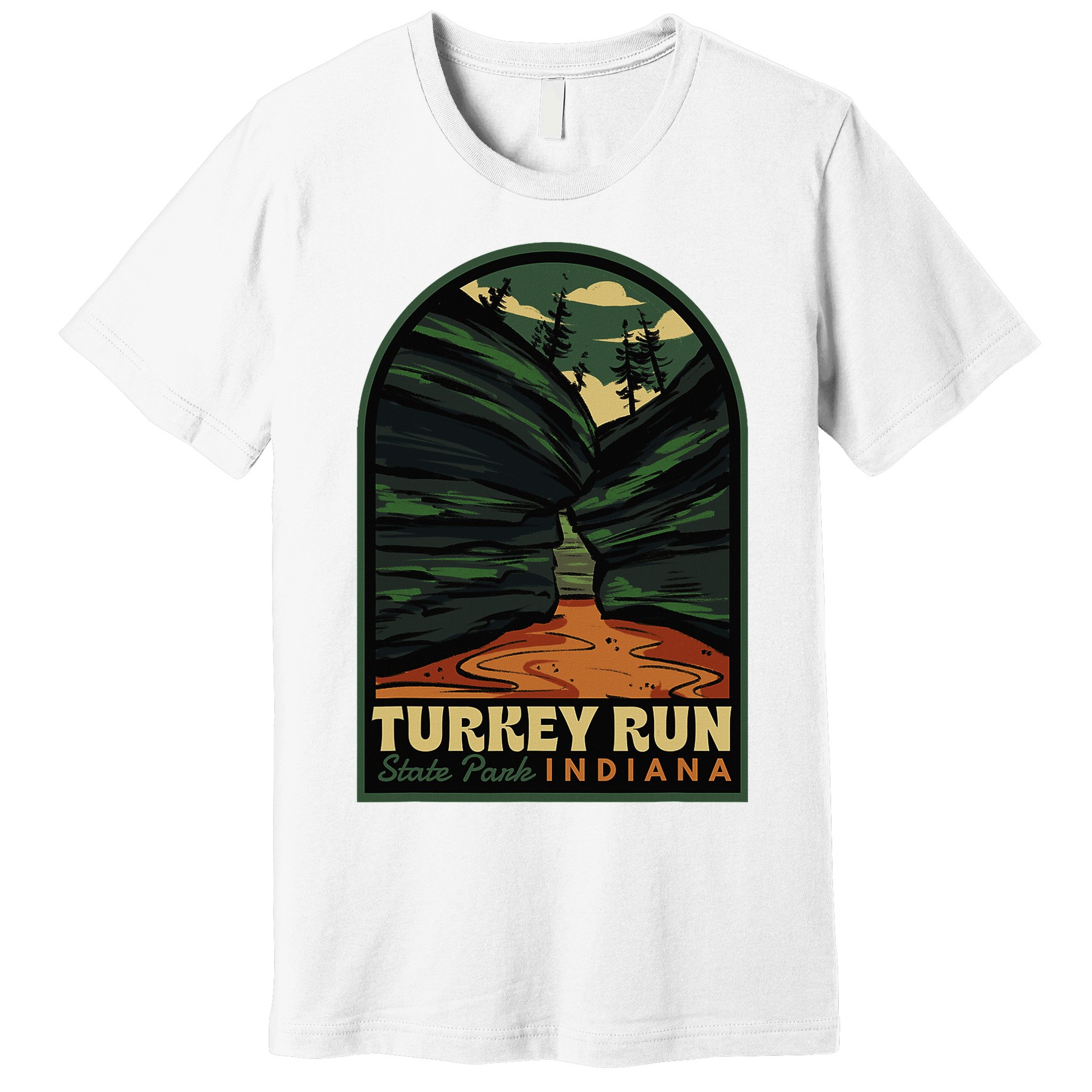 Turkey Run State Park Indiana Vintage Badge Premium T-Shirt