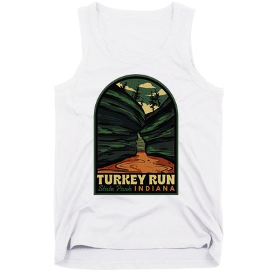 Turkey Run State Park Indiana Vintage Badge Tank Top