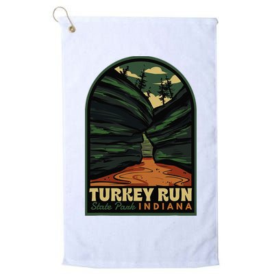 Turkey Run State Park Indiana Vintage Badge Golf Towel