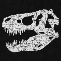 T Rex Skull Tyrannosaurus Rex Dinosaur Fossil Ladies PosiCharge Tri-Blend Wicking Tank
