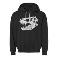 T Rex Skull Tyrannosaurus Rex Dinosaur Fossil Garment-Dyed Fleece Hoodie
