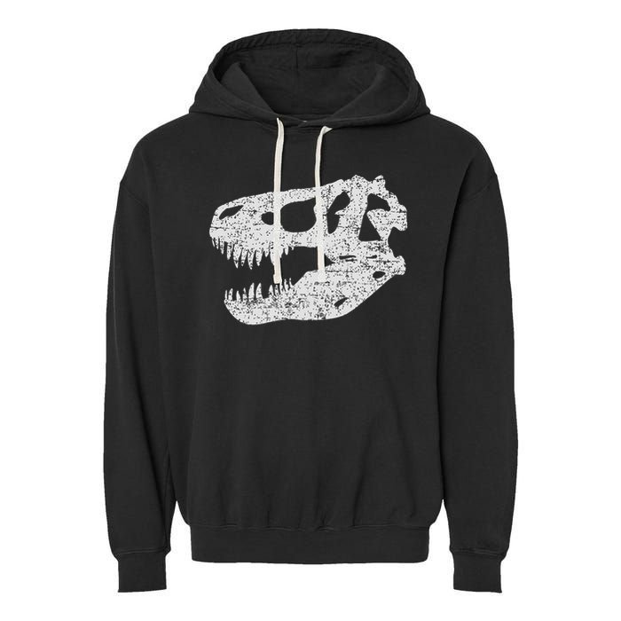 T Rex Skull Tyrannosaurus Rex Dinosaur Fossil Garment-Dyed Fleece Hoodie