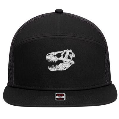 T Rex Skull Tyrannosaurus Rex Dinosaur Fossil 7 Panel Mesh Trucker Snapback Hat