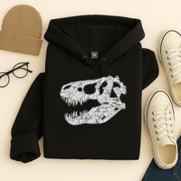T Rex Skull Tyrannosaurus Rex Dinosaur Fossil Hoodie