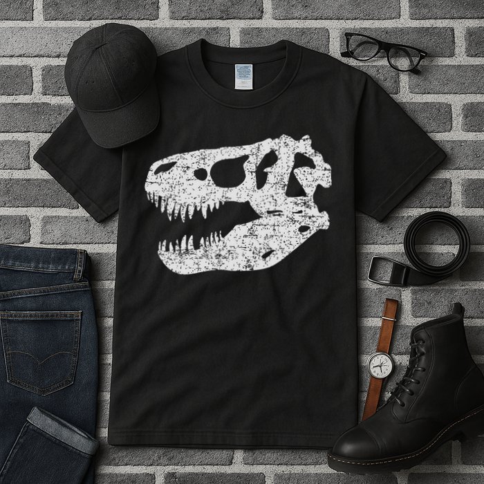 T Rex Skull Tyrannosaurus Rex Dinosaur Fossil Tall T-Shirt