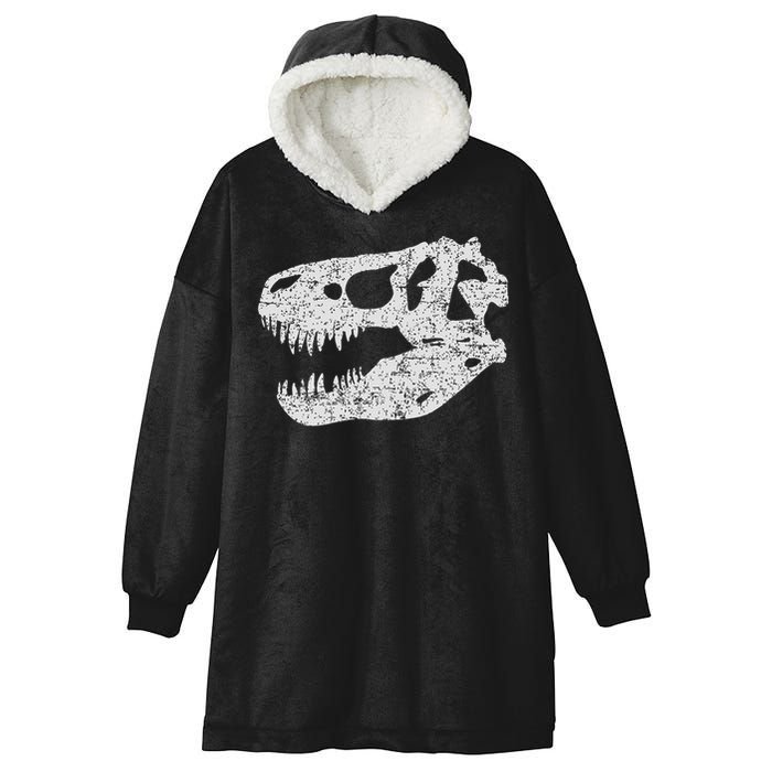 T Rex Skull Tyrannosaurus Rex Dinosaur Fossil Hooded Wearable Blanket