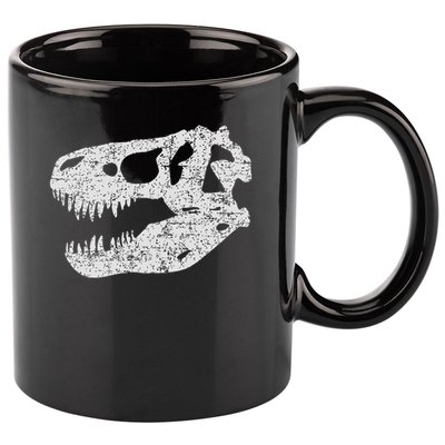 T Rex Skull Tyrannosaurus Rex Dinosaur Fossil 11oz C Handle Ceramic Mug