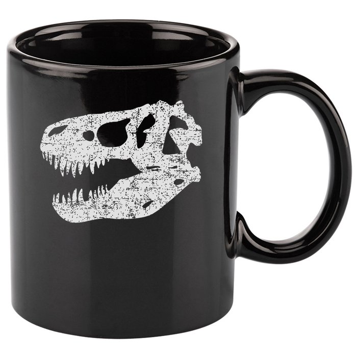 T Rex Skull Tyrannosaurus Rex Dinosaur Fossil 11oz C Handle Ceramic Mug