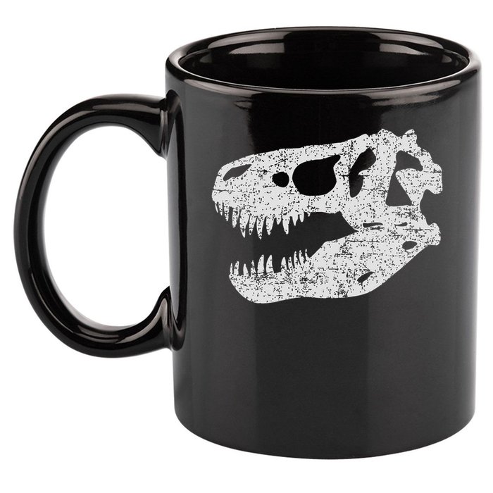 T Rex Skull Tyrannosaurus Rex Dinosaur Fossil 11oz C Handle Ceramic Mug