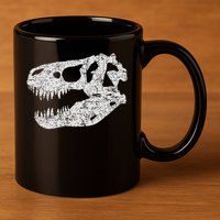 T Rex Skull Tyrannosaurus Rex Dinosaur Fossil 11oz C Handle Ceramic Mug