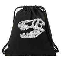 T Rex Skull Tyrannosaurus Rex Dinosaur Fossil Drawstring Bag