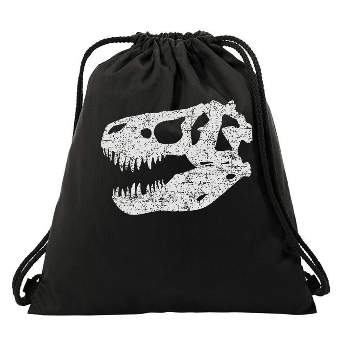 T Rex Skull Tyrannosaurus Rex Dinosaur Fossil Drawstring Bag