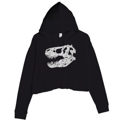 T Rex Skull Tyrannosaurus Rex Dinosaur Fossil Crop Fleece Hoodie
