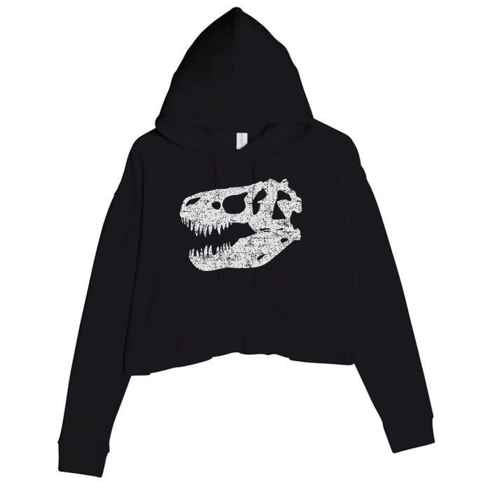 T Rex Skull Tyrannosaurus Rex Dinosaur Fossil Crop Fleece Hoodie