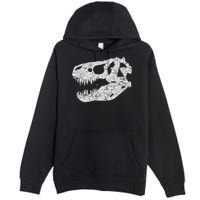 T Rex Skull Tyrannosaurus Rex Dinosaur Fossil Premium Pullover Hoodie