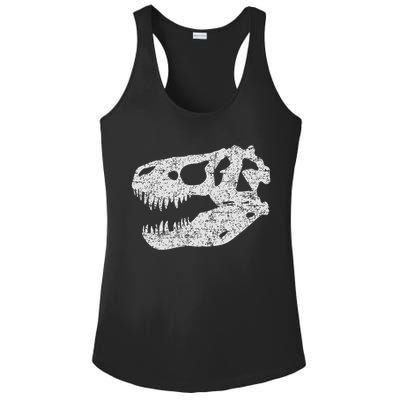 T Rex Skull Tyrannosaurus Rex Dinosaur Fossil Ladies PosiCharge Competitor Racerback Tank