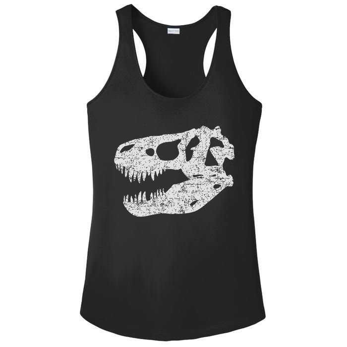 T Rex Skull Tyrannosaurus Rex Dinosaur Fossil Ladies PosiCharge Competitor Racerback Tank