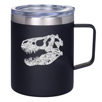 T Rex Skull Tyrannosaurus Rex Dinosaur Fossil 12oz Stainless Steel Coffee Mug