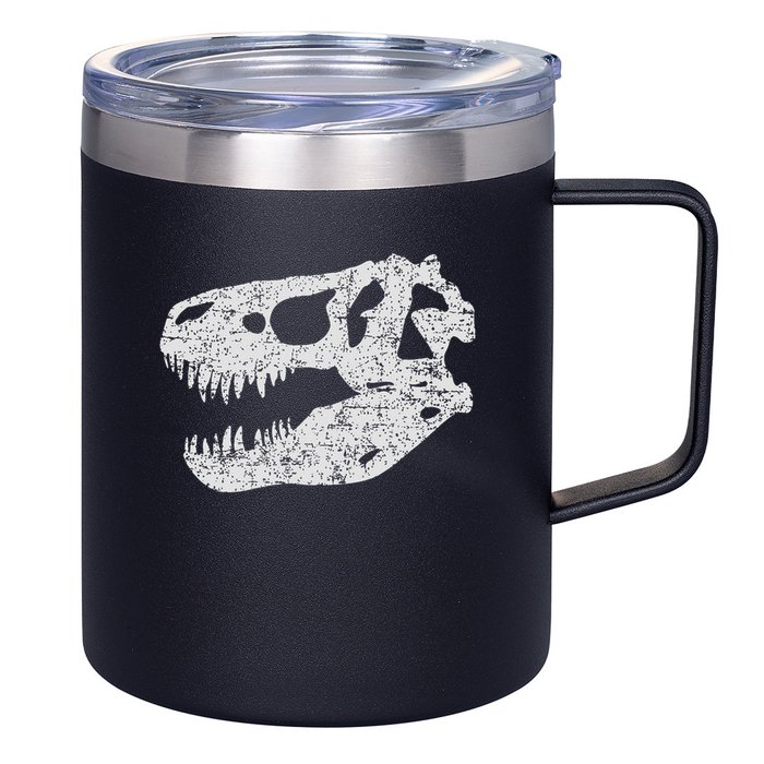 T Rex Skull Tyrannosaurus Rex Dinosaur Fossil 12oz Stainless Steel Coffee Mug
