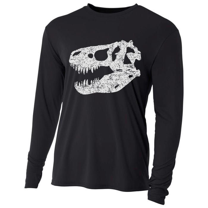 T Rex Skull Tyrannosaurus Rex Dinosaur Fossil Cooling Performance Long Sleeve Crew