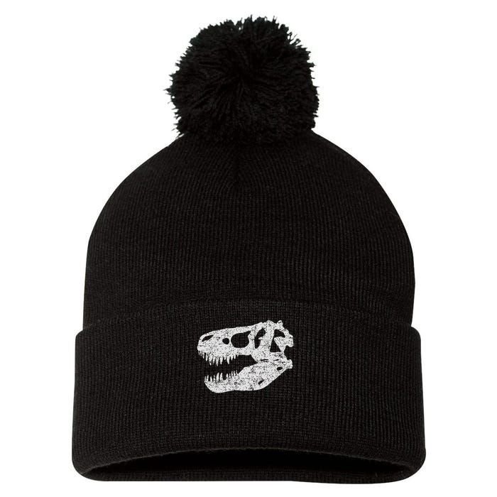 T Rex Skull Tyrannosaurus Rex Dinosaur Fossil Pom Pom 12in Knit Beanie
