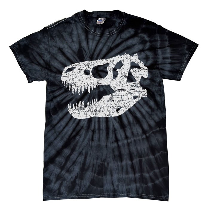 T Rex Skull Tyrannosaurus Rex Dinosaur Fossil Tie-Dye T-Shirt