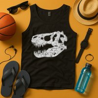T Rex Skull Tyrannosaurus Rex Dinosaur Fossil Tank Top