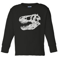 T Rex Skull Tyrannosaurus Rex Dinosaur Fossil Toddler Long Sleeve Shirt