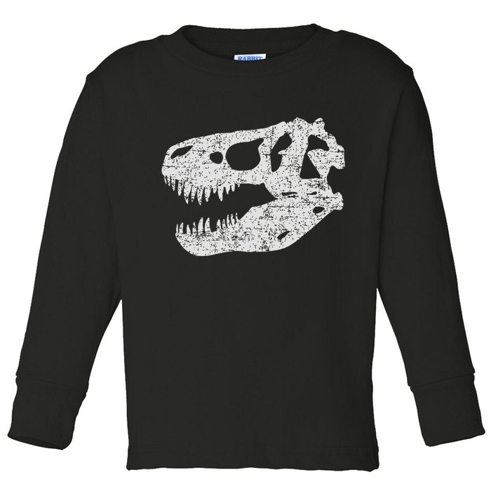 T Rex Skull Tyrannosaurus Rex Dinosaur Fossil Toddler Long Sleeve Shirt