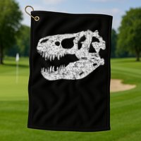 T Rex Skull Tyrannosaurus Rex Dinosaur Fossil Golf Towel